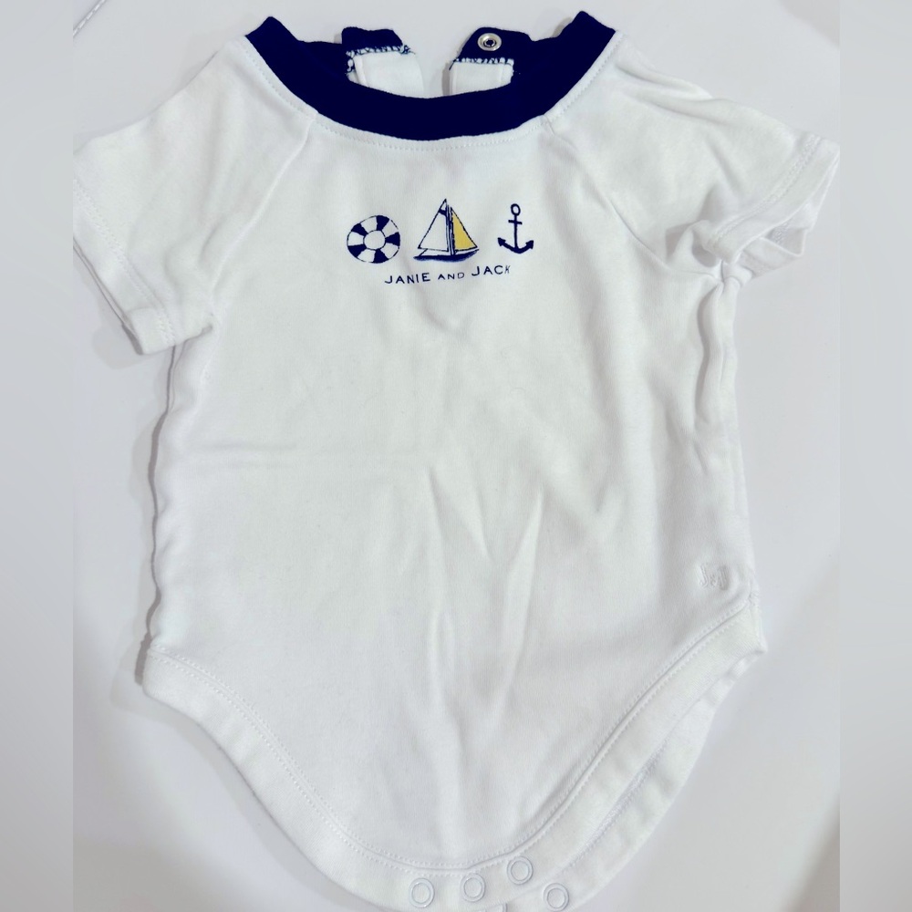 0-3m - Janie and Jack Nautical Bodysuit Onesie - Picture 2 of 4